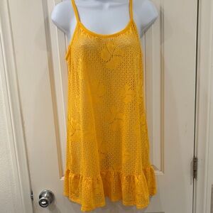 Yellow Lace Sleeveless Dress